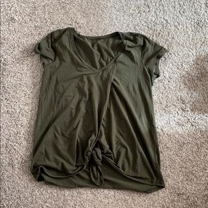 LULULEMON tie front t shirt